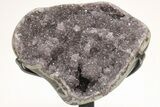 Amethyst Geode Section on Metal Stand #209028-1